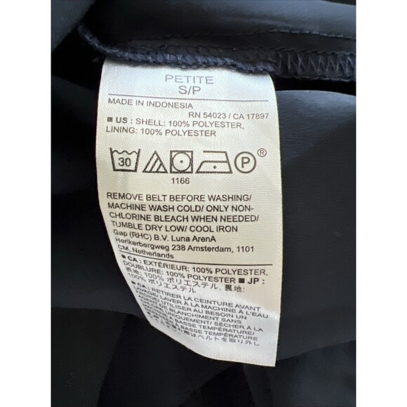 NWT Banana Republic Pleated Sleeveless Midi Dress Navy Mock Neck Small Petite - Picture 9 of 9